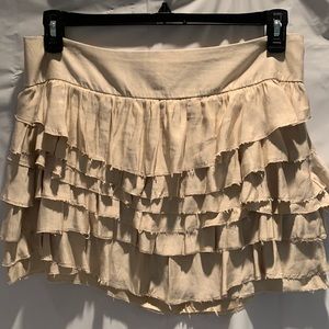 Express Champagne Tiered Ruffle Skirt - size 10
